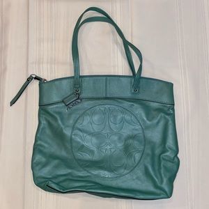 Green Coach Tote